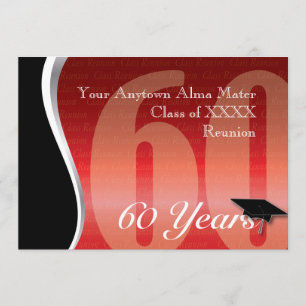 Customizable 60 Year Class Reunion Invitation