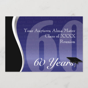 Customizable 60 Year Class Reunion Invitation