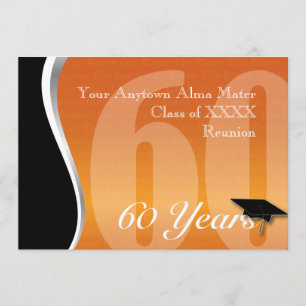 Customizable 60 Year Class Reunion Invitation