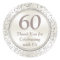 Customizable 60th Anniversary Stickers YEAR, TEXT