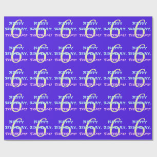 Customizable 6th Birthday Wrapping Paper