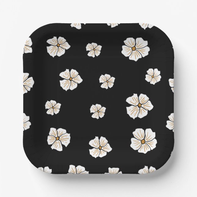 Customizable 7" Square Paper Plate for Events (Front)