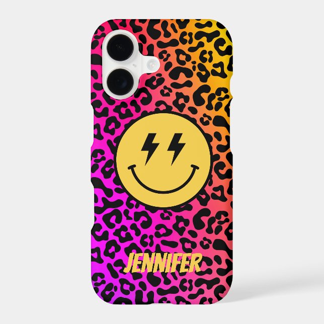 Customizable 90s Throwback Rainbow Leopard Print  (Back)