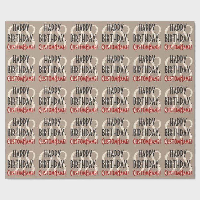 Customizable 98th Birthday Wrapping Paper (Flat)