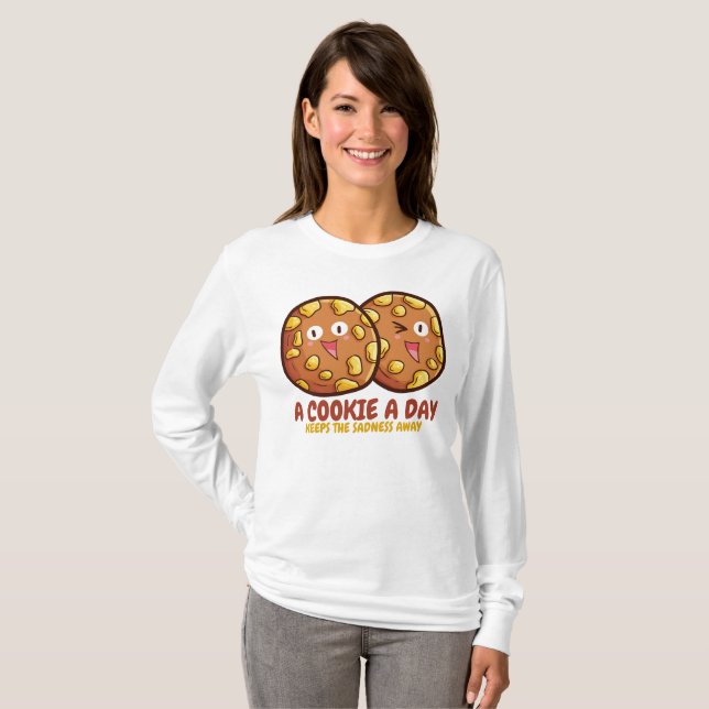 Customizable a cookie a day design T-Shirt (Front Full)