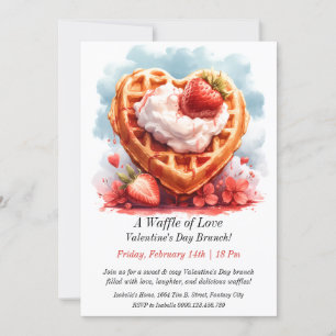Customizable A Waffle of Love – Valentine’s Day  Invitation