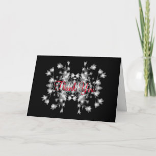 Customizable Abstract Floral Graphic Pattern Thank You Card