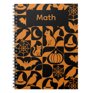 Customizable Abstract Halloween Design Notebook