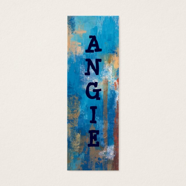 Customizable Abstract Name Tag Bookmark (Front)