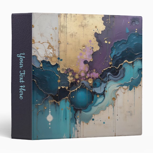 Customizable Abstract Paint Spill Binder (Front/Spine)