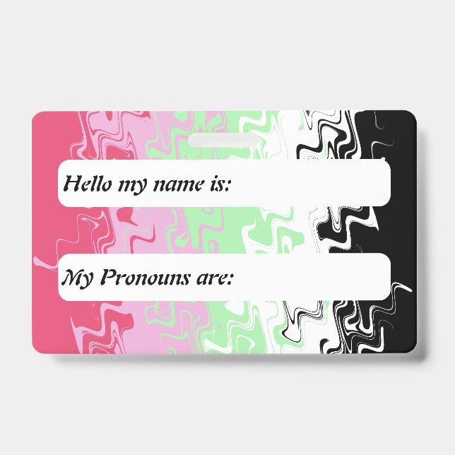 Customizable Abstract Recipromantic Pride Flag    Badge (Front)