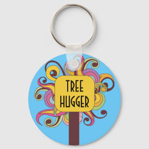 Customizable Abstract Tree Hugger Keychain