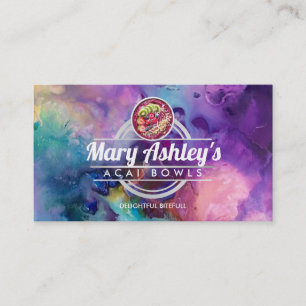 Customizable Acai Bowls business cards