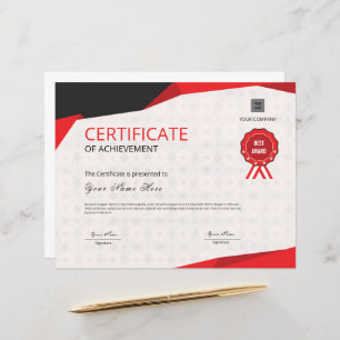Customizable Achievement Certificate Template