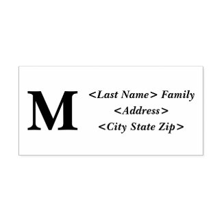 Customizable address self-inking stamp