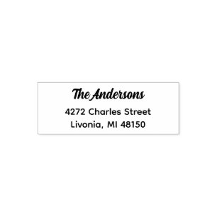 Customizable Address Stamp for Easy Mail