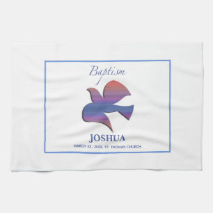 Customizable, Adult Baptism Dove Kitchen Towel