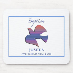 Customizable, Adult Baptism Dove Mouse Pad