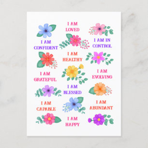 Customizable Affirmation Inspirational Motivation Postcard