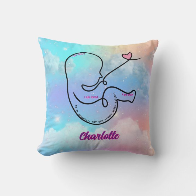 Customizable Affirmation Throw Pillow (Front)