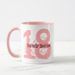 Customizable Age Sixteen 18th birthday Coffee Mug<br><div class="desc">Customize to any age with one click. Displayed in 18th birthday. You can make it 19, 20th or any other age.Funny mug novelty mudg design. Designed mug designed forany age with funny quotes for one of a kind birthday mug. Customize it for some one turning 40 with smart quip or...</div>