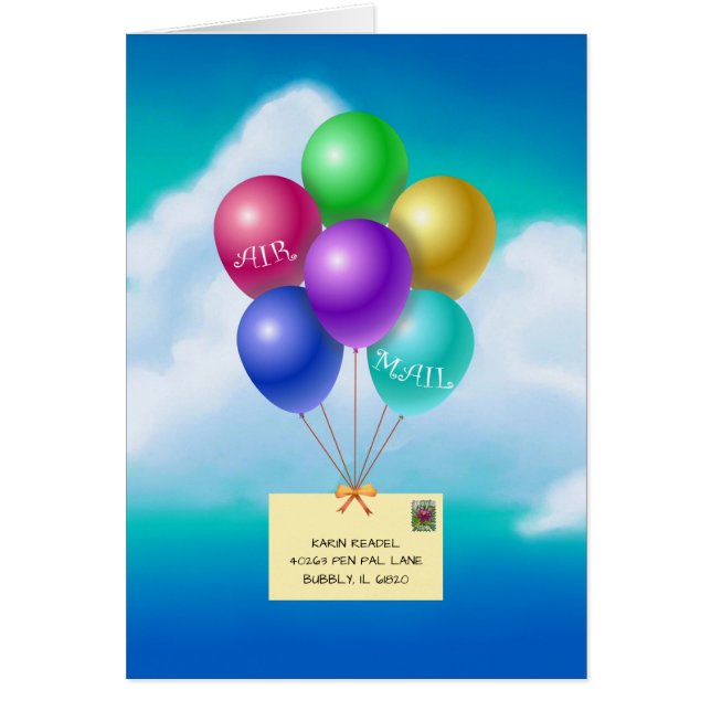 Customizable Air Mail - 5" x 7" Art Card (Front)
