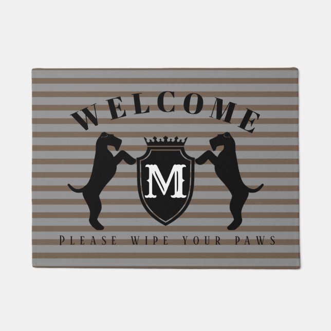 Customizable Airedale Terrier Door Mat (Front)