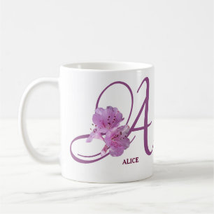 Customizable Alice name pink rose floral cute girl Coffee Mug