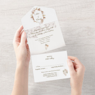 Customizable All in One Wedding Invitation 