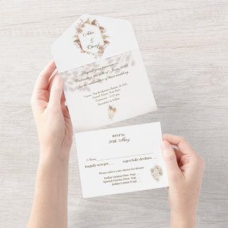 Customizable All in One Wedding Invitation