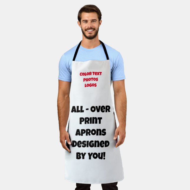 Customizable All - Over Print Aprons by You (Worn)