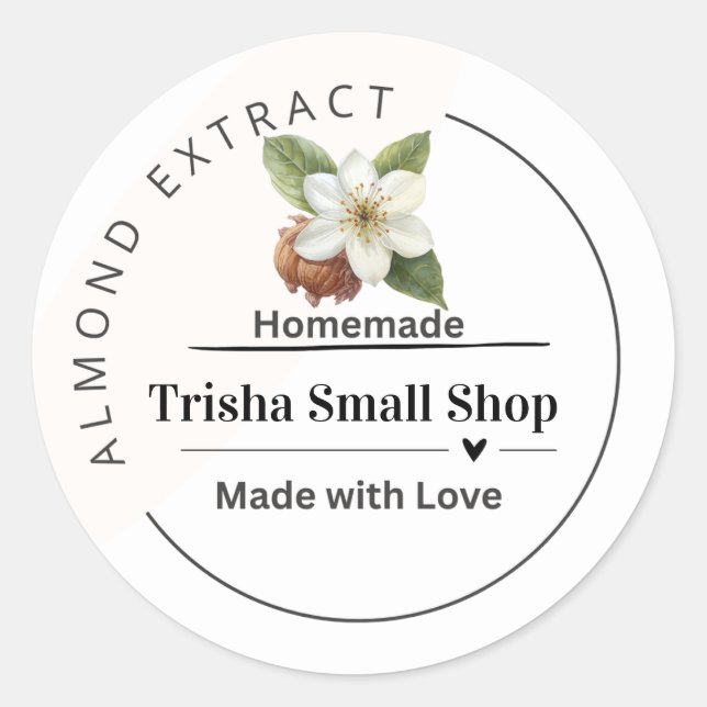 Customizable Almond Extract Label – Personalized (Front)