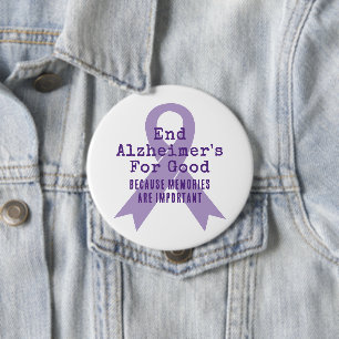Customizable Alzheimers Awareness 4 Inch Round Button