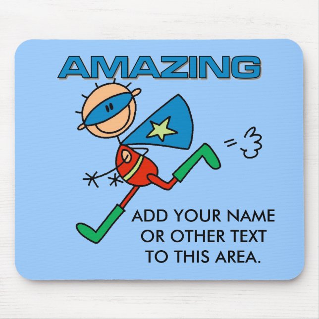 Customizable Amazing Boy Hero Mousepad (Front)