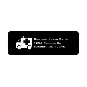 Customizable ambulance symbol return labels