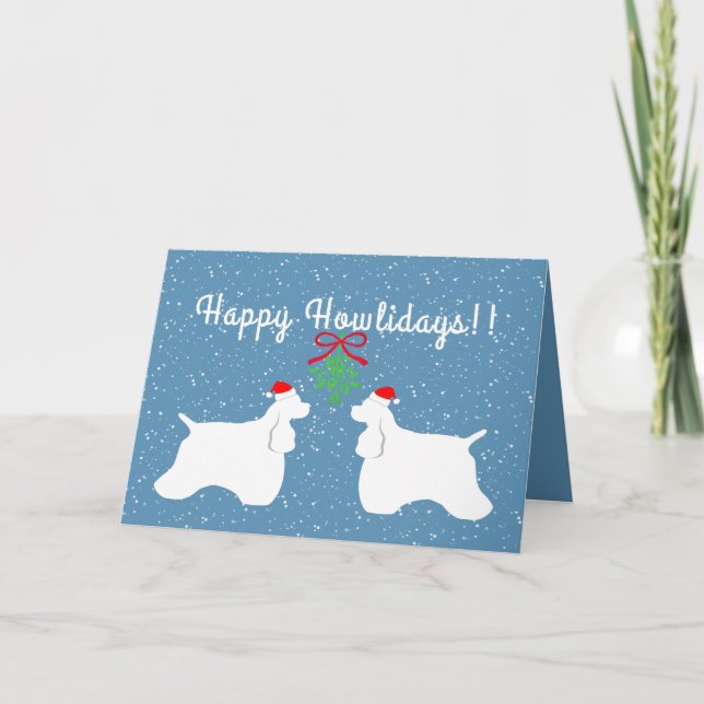 Customizable American Cocker Spaniel Holiday Card (Front)