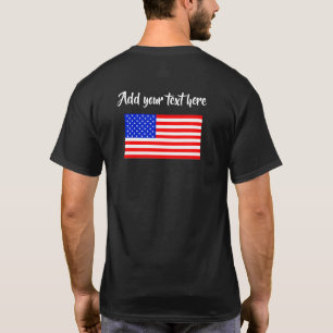Customizable American flag dark shirt