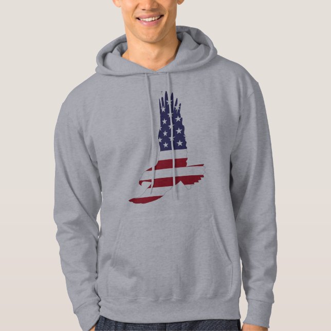 Customizable American Flag Eagle Hoodie (Front)