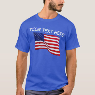 Customizable American Flag Shirt for Men, S to 6XL