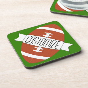 Customizable American Football Team Name Coasters