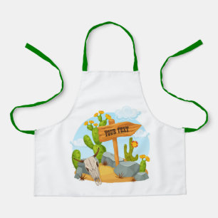 Customizable American Southwest desert scene Apron