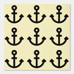 Customizable Anchor Icon Pattern over Blonde Yello Wallpaper
