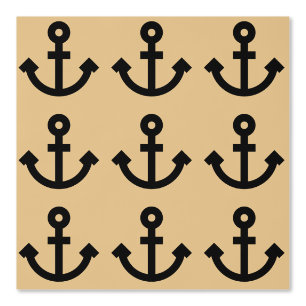 Customizable Anchor Pattern over Gold Background Wallpaper