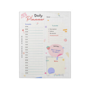 Customizable and Colourful Daily Planner Notepad