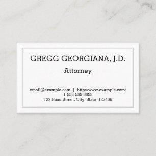 Customizable and Minimal Attorney Business Card