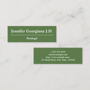 Customizable and Minimal Paralegal Business Card