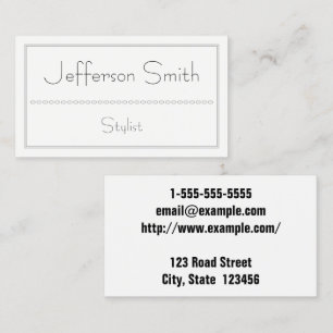 Customizable and Simple Stylist Business Card