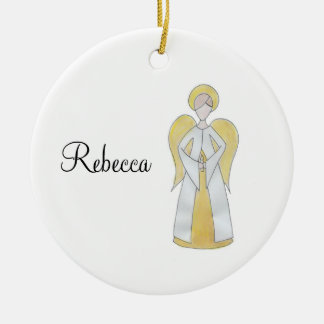 Customizable Angel Ceramic Ornament