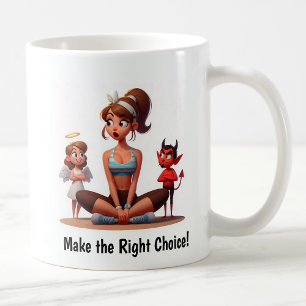 Customizable Angel vs. Devil Fitness Mug