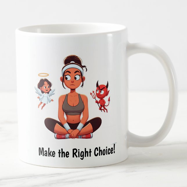 Customizable Angel vs. Devil Fitness Mug (Creator Uploaded)